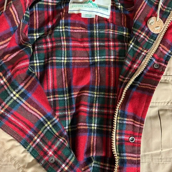 EMS Eastern Mountain Sport Wool Lined Hooded Parka Tan Men’s L Vintage - Picture 4 of 10